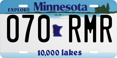 MN license plate 070RMR