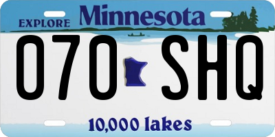 MN license plate 070SHQ