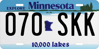 MN license plate 070SKK