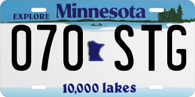 MN license plate 070STG