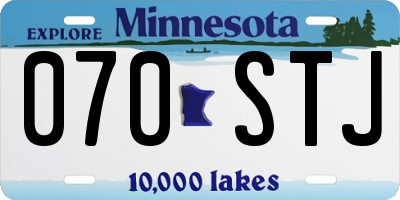 MN license plate 070STJ