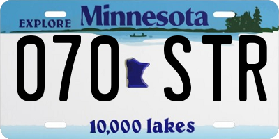 MN license plate 070STR