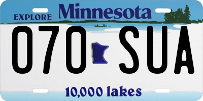 MN license plate 070SUA