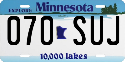 MN license plate 070SUJ