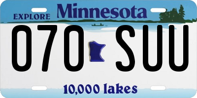 MN license plate 070SUU