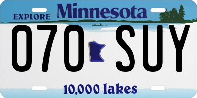 MN license plate 070SUY