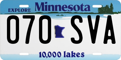 MN license plate 070SVA