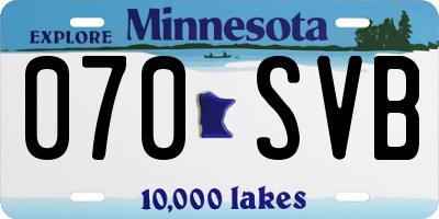 MN license plate 070SVB