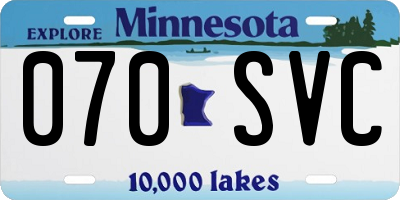 MN license plate 070SVC