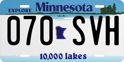 MN license plate 070SVH