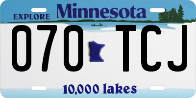 MN license plate 070TCJ