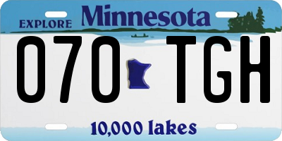 MN license plate 070TGH