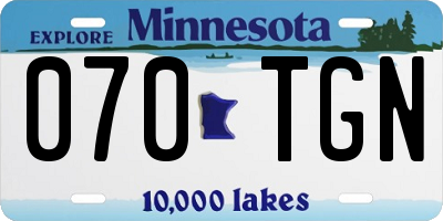 MN license plate 070TGN