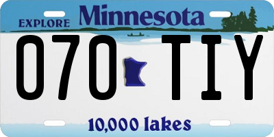 MN license plate 070TIY