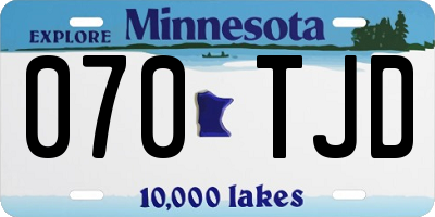 MN license plate 070TJD