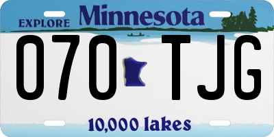 MN license plate 070TJG