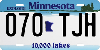 MN license plate 070TJH
