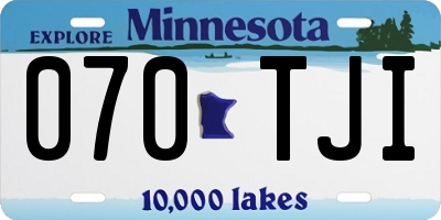 MN license plate 070TJI