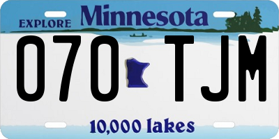 MN license plate 070TJM