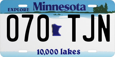 MN license plate 070TJN