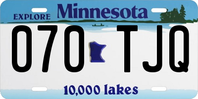 MN license plate 070TJQ
