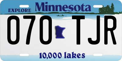 MN license plate 070TJR