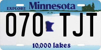MN license plate 070TJT