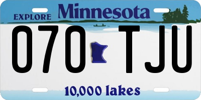 MN license plate 070TJU