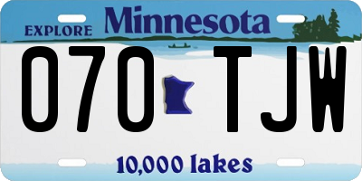 MN license plate 070TJW