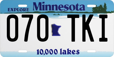 MN license plate 070TKI