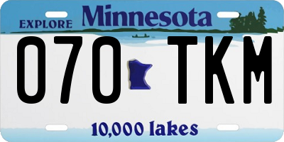 MN license plate 070TKM