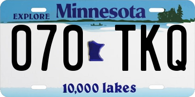 MN license plate 070TKQ