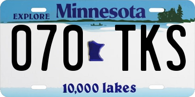 MN license plate 070TKS