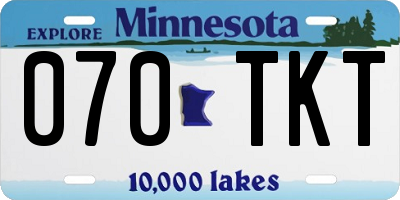 MN license plate 070TKT