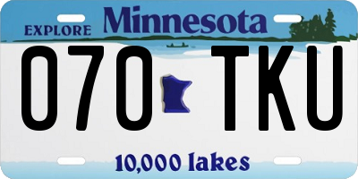 MN license plate 070TKU
