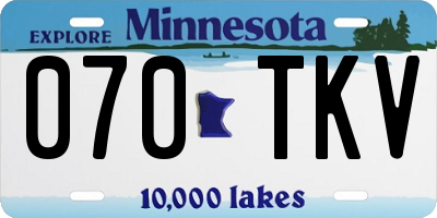 MN license plate 070TKV