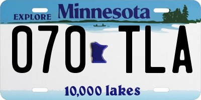 MN license plate 070TLA