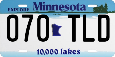MN license plate 070TLD
