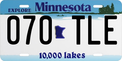 MN license plate 070TLE