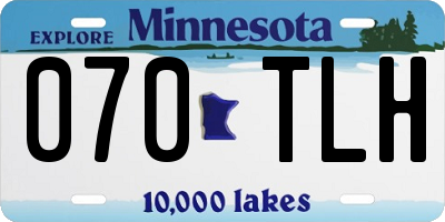 MN license plate 070TLH