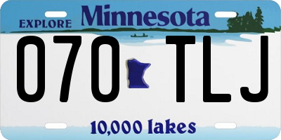 MN license plate 070TLJ