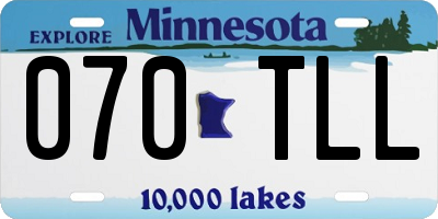 MN license plate 070TLL