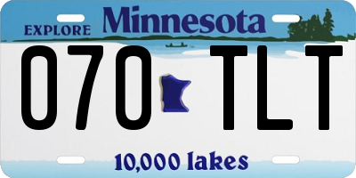 MN license plate 070TLT