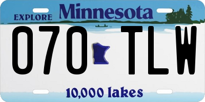MN license plate 070TLW