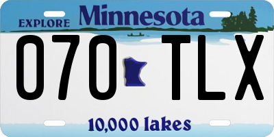 MN license plate 070TLX