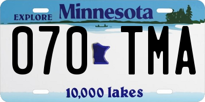 MN license plate 070TMA