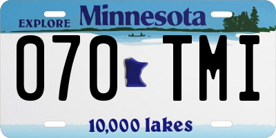 MN license plate 070TMI
