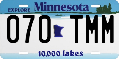 MN license plate 070TMM