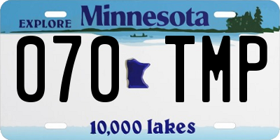 MN license plate 070TMP