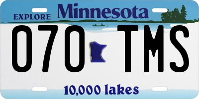 MN license plate 070TMS